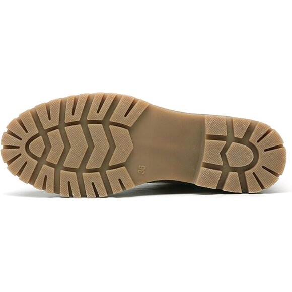 Womens Nude Faux Leather Low Wedge Heel Slip On Chunky Platform Ankle Boots - Picture 5 of 8